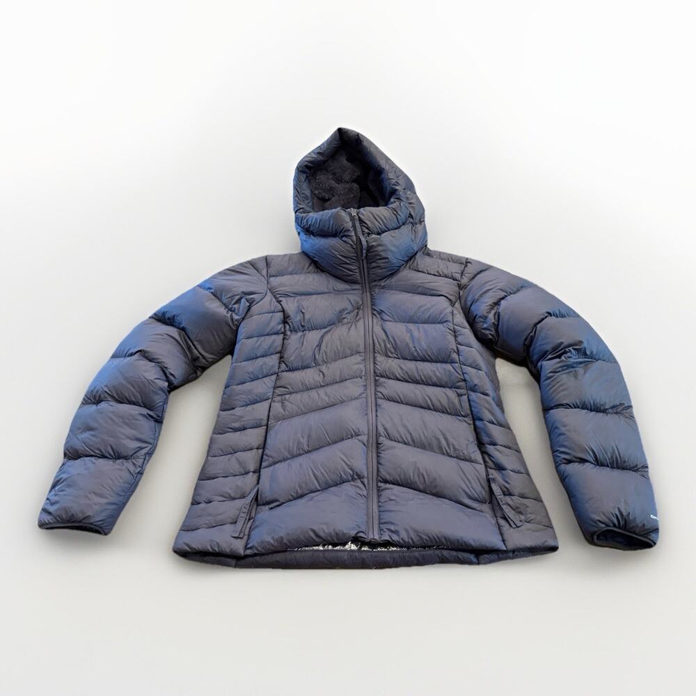 Columbia Womens Navy Omni Heat Insulated Autumn Puffer Down Jacket Size M Medium